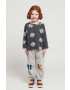 Bobo Choses longsleeve din bumbac pentru copii culoarea gri cu imprimeu - Pled.ro