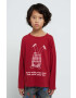 Bobo Choses longsleeve din bumbac pentru copii culoarea rosu cu imprimeu - Pled.ro