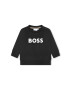 Boss bluza copii culoarea negru cu imprimeu - Pled.ro