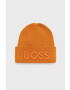 Boss Orange BOSS caciula din amestec de lana Boss Casual culoarea portocaliu din tricot gros - Pled.ro