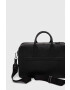 Boss geanta de piele culoarea negru - Pled.ro