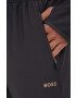 Boss Green pantaloni de trening culoarea gri cu imprimeu - Pled.ro