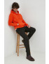 Boss Orange BOSS hanorac de bumbac BOSS CASUAL barbati culoarea negru cu glugă neted - Pled.ro