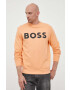 Boss Orange BOSS hanorac de bumbac barbati culoarea portocaliu cu imprimeu - Pled.ro