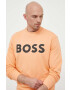 Boss Orange BOSS hanorac de bumbac barbati culoarea portocaliu cu imprimeu - Pled.ro