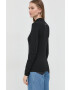 Boss longsleeve femei culoarea negru cu turtleneck - Pled.ro