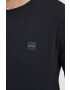 Boss Orange BOSS longsleeve din bumbac Boss Casual culoarea negru cu imprimeu - Pled.ro