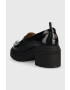 Boss mocasini de piele Carol femei culoarea negru cu platforma 50488707 - Pled.ro