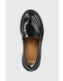 Boss mocasini de piele Carol femei culoarea negru cu platforma 50488707 - Pled.ro