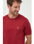 Boss Orange BOSS tricou din bumbac BOSS CASUAL culoarea bordo neted - Pled.ro