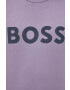 Boss Orange BOSS tricou din bumbac BOSS CASUAL barbati culoarea violet cu imprimeu - Pled.ro