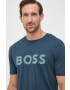 Boss Orange BOSS tricou din bumbac BOSS CASUAL barbati culoarea verde cu imprimeu - Pled.ro