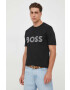 Boss Orange tricou din bumbac culoarea negru cu imprimeu - Pled.ro