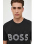 Boss Orange tricou din bumbac culoarea negru cu imprimeu - Pled.ro