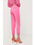 Boss pantaloni femei culoarea portocaliu fason chinos high waist - Pled.ro