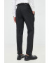 Boss pantaloni de lana barbati culoarea negru drept - Pled.ro