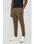 Boss Orange BOSS pantaloni de trening din bumbac BOSS CASUAL barbati culoarea verde neted - Pled.ro