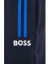 Boss pantaloni lounge din bumbac culoarea albastru marin cu imprimeu - Pled.ro