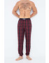 Boss pantaloni pijama bumbac culoarea bordo modelator - Pled.ro