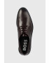 Boss pantofi de piele Larry-L barbati culoarea bordo 50497778 - Pled.ro