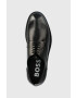 Boss pantofi de piele Saul barbati culoarea negru 50496010 - Pled.ro