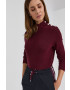 Boss Pulover femei culoarea bordo calduros cu turtleneck - Pled.ro