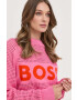 Boss pulover femei culoarea roz light - Pled.ro