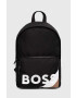 Boss rucsac barbati culoarea negru mare cu imprimeu - Pled.ro