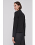 Boss Sacou culoarea negru un singur rand de nasturi material neted - Pled.ro