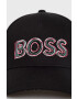 Boss Green BOSS sapca din bumbac Boss Athleisure culoarea negru cu imprimeu - Pled.ro