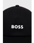 Boss Orange BOSS șapcă din bumbac Boss Casual culoarea negru cu imprimeu - Pled.ro