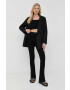 Boss top din bumbac culoarea negru - Pled.ro