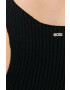 Boss top din bumbac culoarea negru - Pled.ro