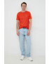 Boss Orange BOSS tricou din bumbac Boss Casual culoarea rosu cu imprimeu - Pled.ro