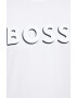 Boss tricou din bumbac culoarea alb cu imprimeu - Pled.ro