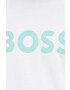 Boss Orange BOSS tricou din bumbac Boss Casual culoarea bej cu imprimeu - Pled.ro