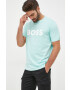 Boss Orange BOSS tricou din bumbac BOSS CASUAL barbati culoarea verde cu imprimeu - Pled.ro