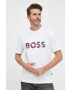 Boss Orange BOSS tricou din bumbac culoarea gri cu imprimeu - Pled.ro