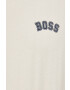 Boss Orange BOSS tricou din bumbac culoarea bej cu imprimeu - Pled.ro