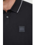 Boss Orange BOSS tricou polo BOSS CASUAL barbati culoarea negru neted - Pled.ro