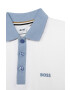 Boss tricou polo copii culoarea alb - Pled.ro