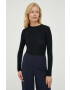 Bruuns Bazaar longsleeve din amestec de lana culoarea negru - Pled.ro