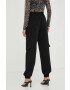 Bruuns Bazaar pantaloni Brassica Cilla femei culoarea negru drept high waist - Pled.ro