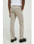 Bruuns Bazaar pantaloni de bumbac Arc Raphael culoarea bej cu fason chinos - Pled.ro