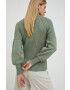 Bruuns Bazaar pulover femei culoarea verde cu turtleneck - Pled.ro