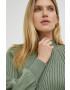 Bruuns Bazaar pulover femei culoarea verde cu turtleneck - Pled.ro