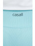 Casall pantaloni scurți de antrenament culoarea turcoaz neted high waist - Pled.ro