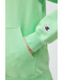 Champion bluza femei culoarea verde cu glugă neted - Pled.ro