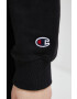 Champion bluza femei culoarea negru cu glugă neted - Pled.ro