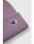 Champion caciula culoarea violet din tricot gros - Pled.ro